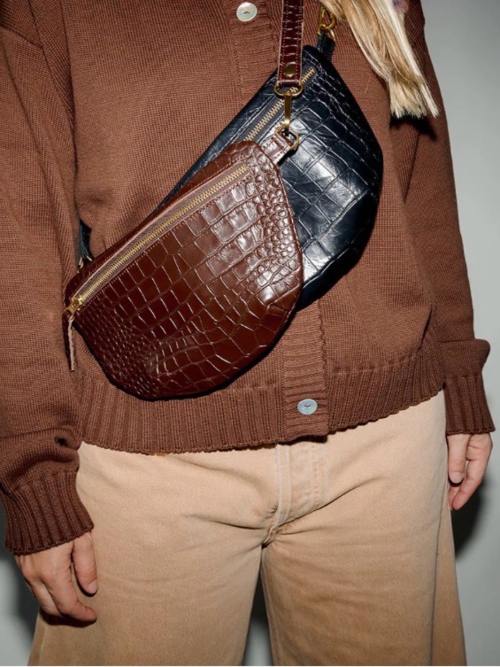 Abby Alley Midi Sling Espresso Croco - Picture 9 of 9